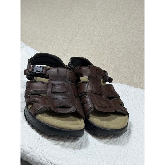 Teva Men\'s 11 Brown Fisherman Waterproof Leather Hiking Sandals Outdoor Trail main image 6